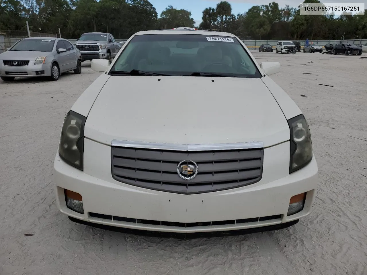 2005 Cadillac Cts Hi Feature V6 VIN: 1G6DP567150167251 Lot: 76671174