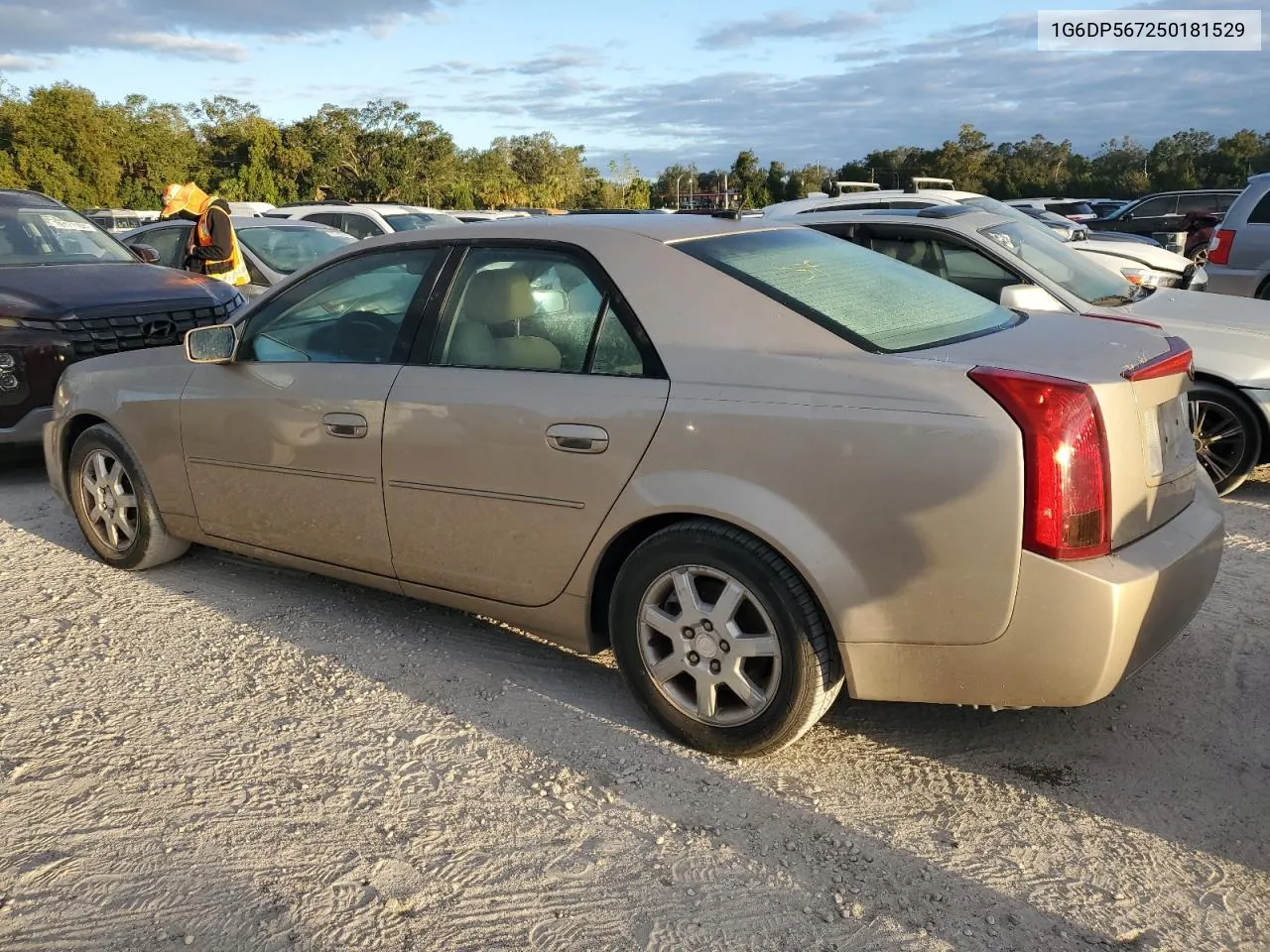 2005 Cadillac Cts Hi Feature V6 VIN: 1G6DP567250181529 Lot: 76840944