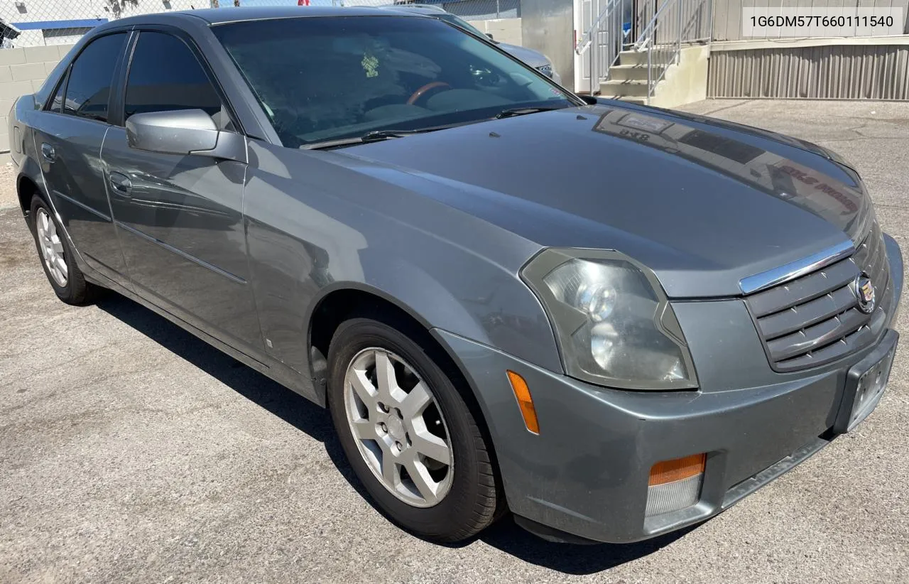 2006 Cadillac Cts VIN: 1G6DM57T660111540 Lot: 73028834