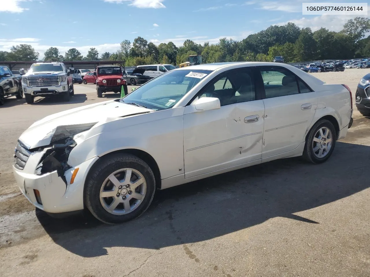 2006 Cadillac Cts Hi Feature V6 VIN: 1G6DP577460126144 Lot: 73348774