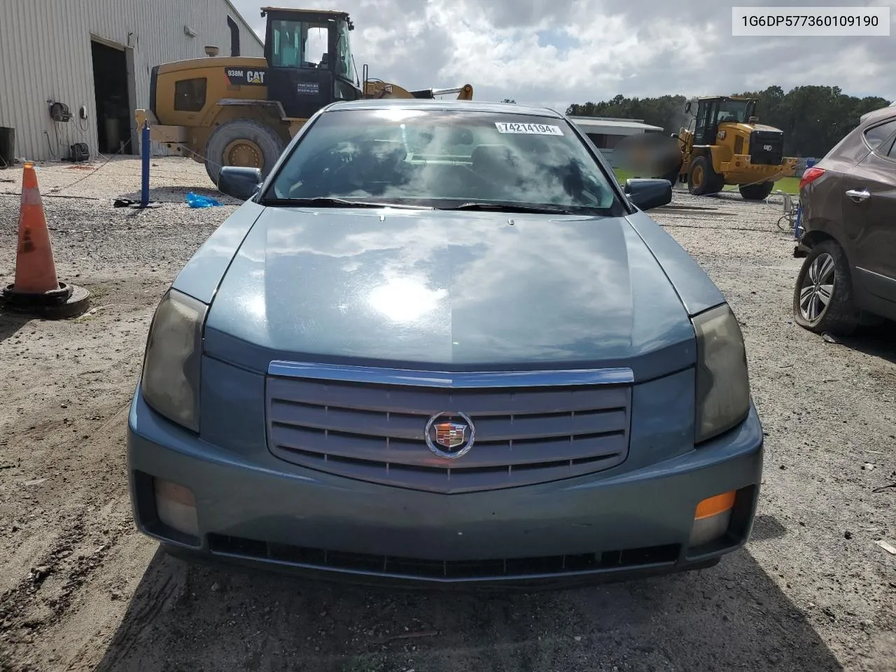 2006 Cadillac Cts Hi Feature V6 VIN: 1G6DP577360109190 Lot: 74214194