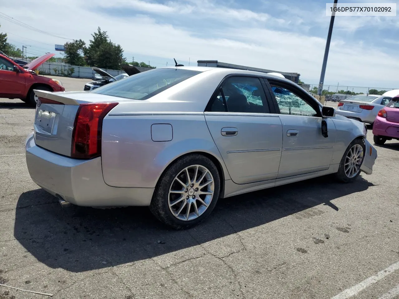 2007 Cadillac Cts Hi Feature V6 VIN: 1G6DP577X70102092 Lot: 57217714