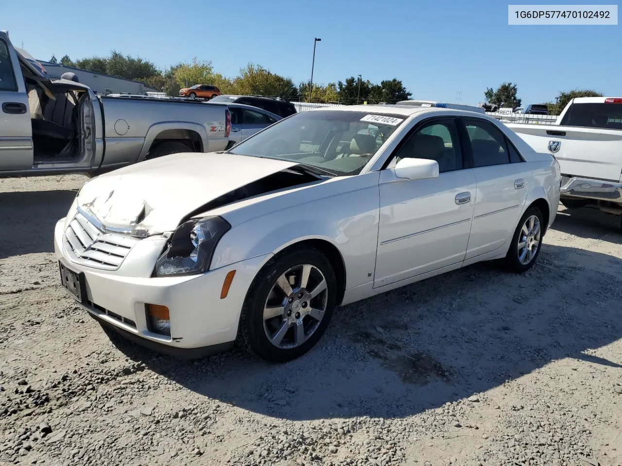 2007 Cadillac Cts Hi Feature V6 VIN: 1G6DP577470102492 Lot: 71421024