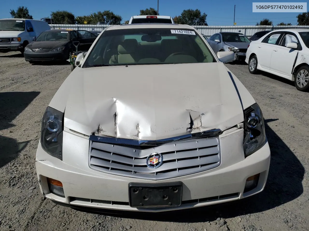 2007 Cadillac Cts Hi Feature V6 VIN: 1G6DP577470102492 Lot: 71421024