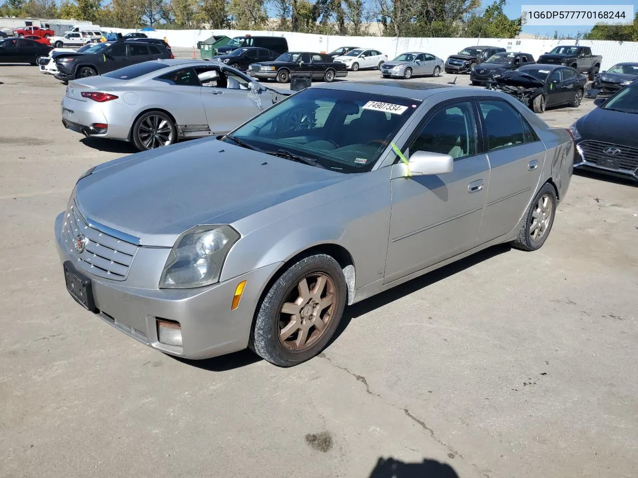 2007 Cadillac Cts Hi Feature V6 VIN: 1G6DP577770168244 Lot: 74907334