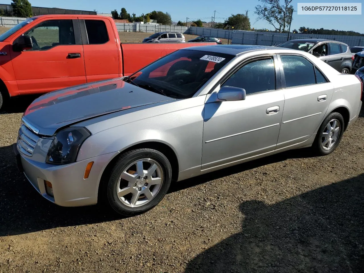 2007 Cadillac Cts Hi Feature V6 VIN: 1G6DP577270118125 Lot: 79108524