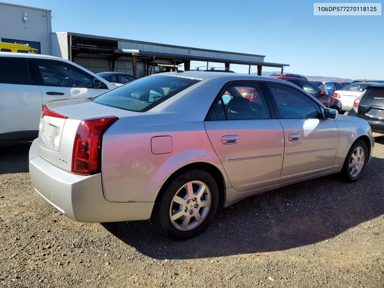 2007 Cadillac Cts Hi Feature V6 VIN: 1G6DP577270118125 Lot: 79108524