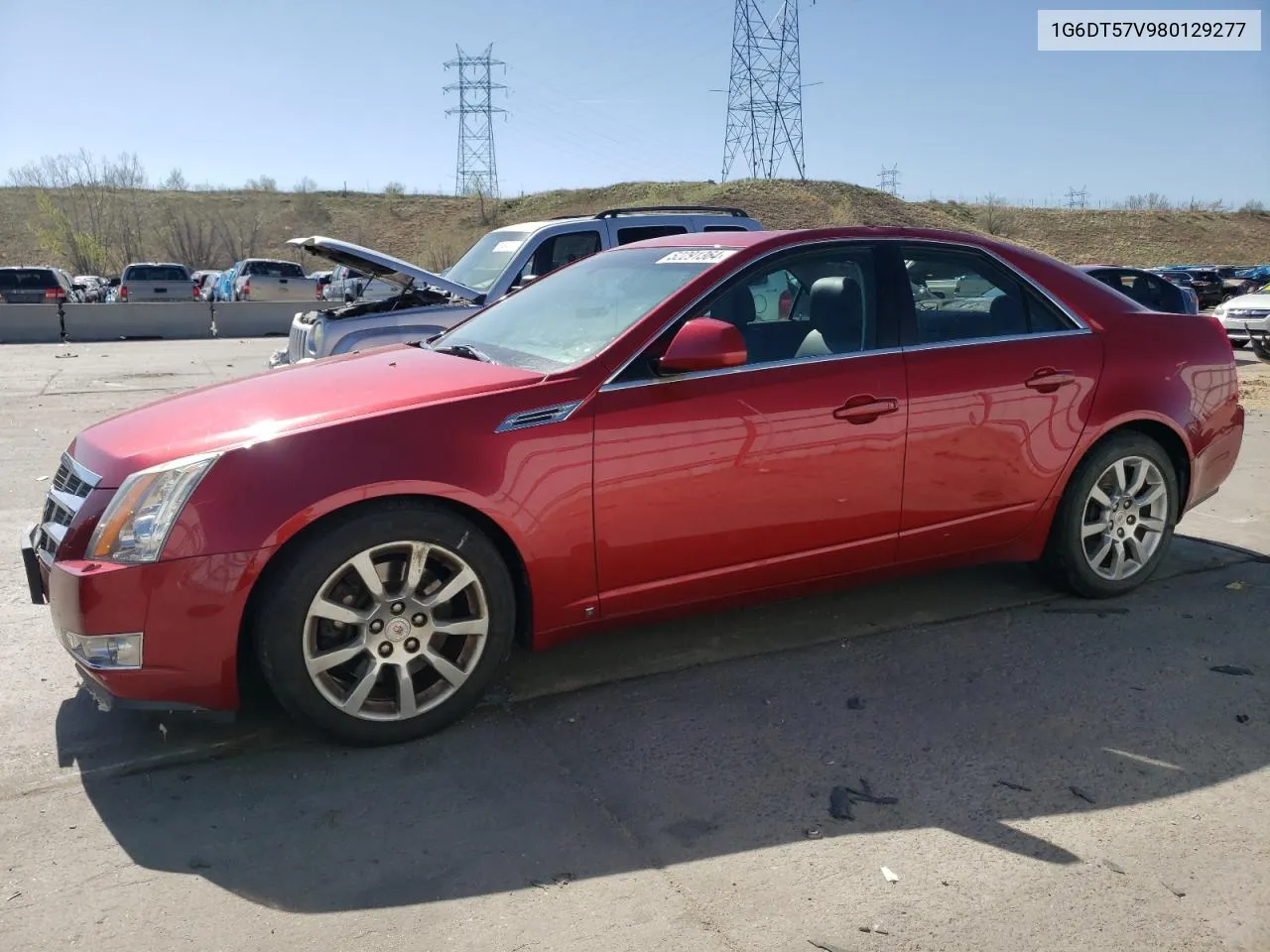 2008 Cadillac Cts Hi Feature V6 VIN: 1G6DT57V980129277 Lot: 52291364