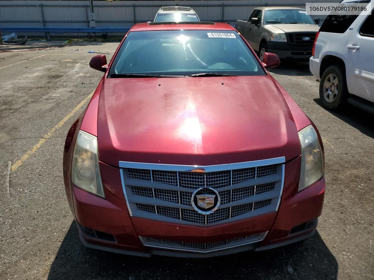 2008 Cadillac Cts Hi Feature V6 VIN: 1G6DV57V080179186 Lot: 61551864