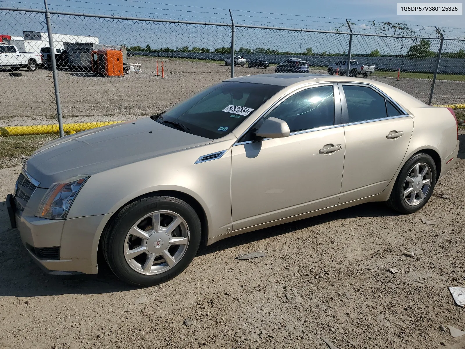 2008 Cadillac Cts Hi Feature V6 VIN: 1G6DP57V380125326 Lot: 63935894