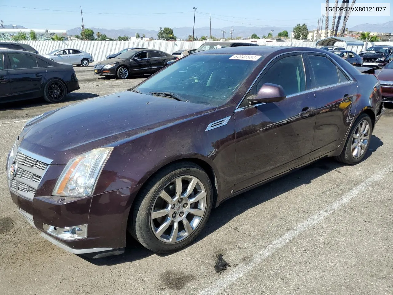 2008 Cadillac Cts Hi Feature V6 VIN: 1G6DP57VX80121077 Lot: 64045504