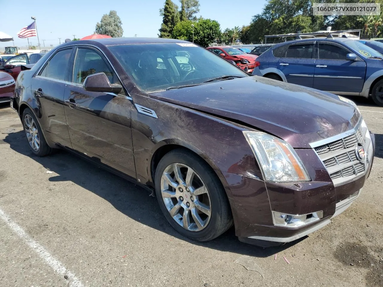 2008 Cadillac Cts Hi Feature V6 VIN: 1G6DP57VX80121077 Lot: 64045504