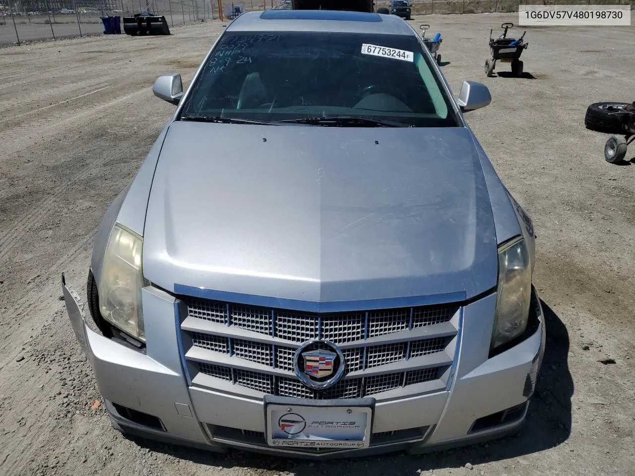 2008 Cadillac Cts Hi Feature V6 VIN: 1G6DV57V480198730 Lot: 67753244