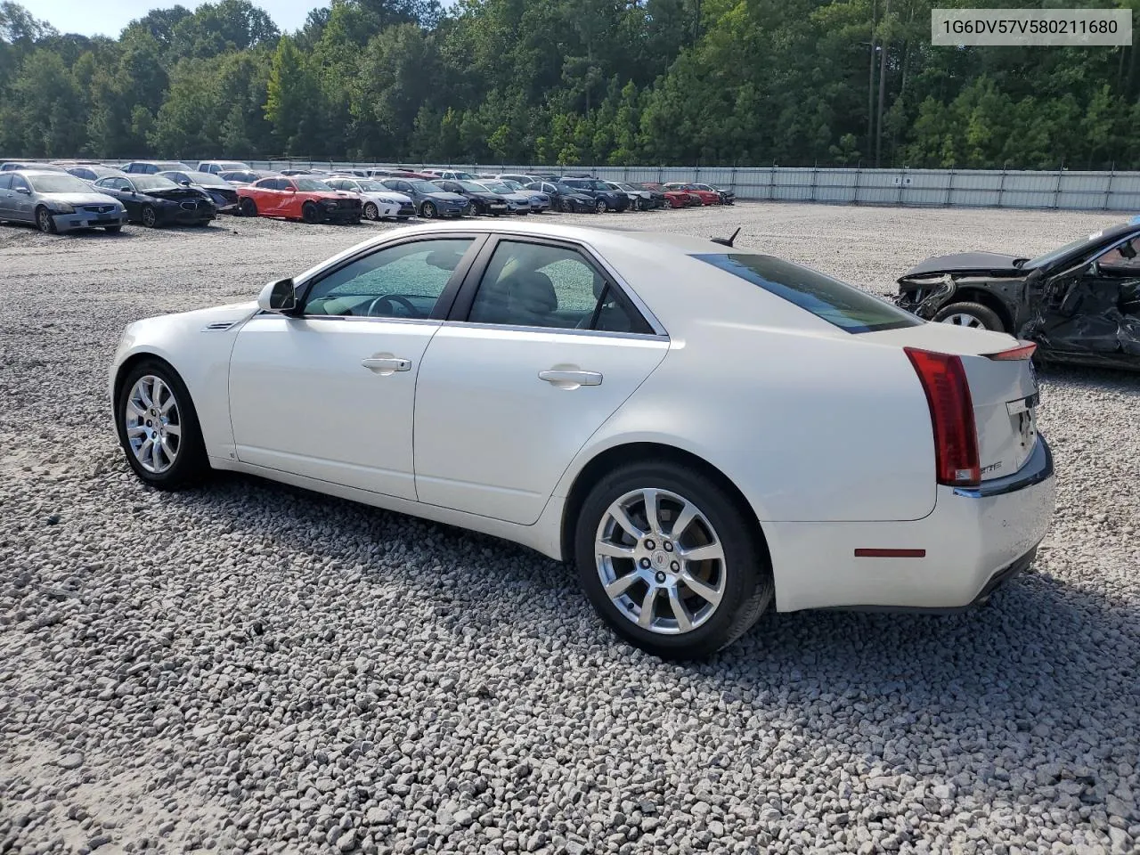 2008 Cadillac Cts Hi Feature V6 VIN: 1G6DV57V580211680 Lot: 67764584