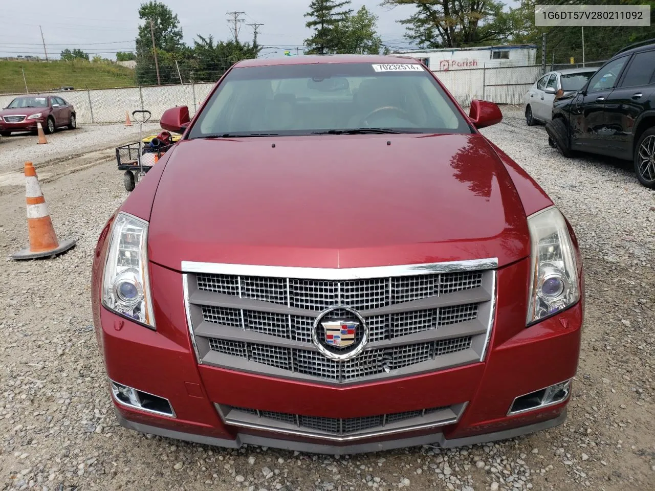 2008 Cadillac Cts Hi Feature V6 VIN: 1G6DT57V280211092 Lot: 70232514