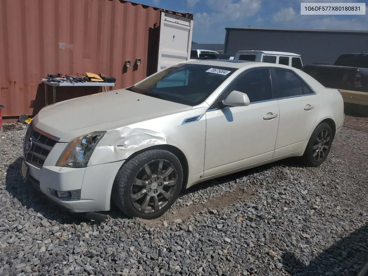 2008 Cadillac Cts VIN: 1G6DF577X80180831 Lot: 70675004