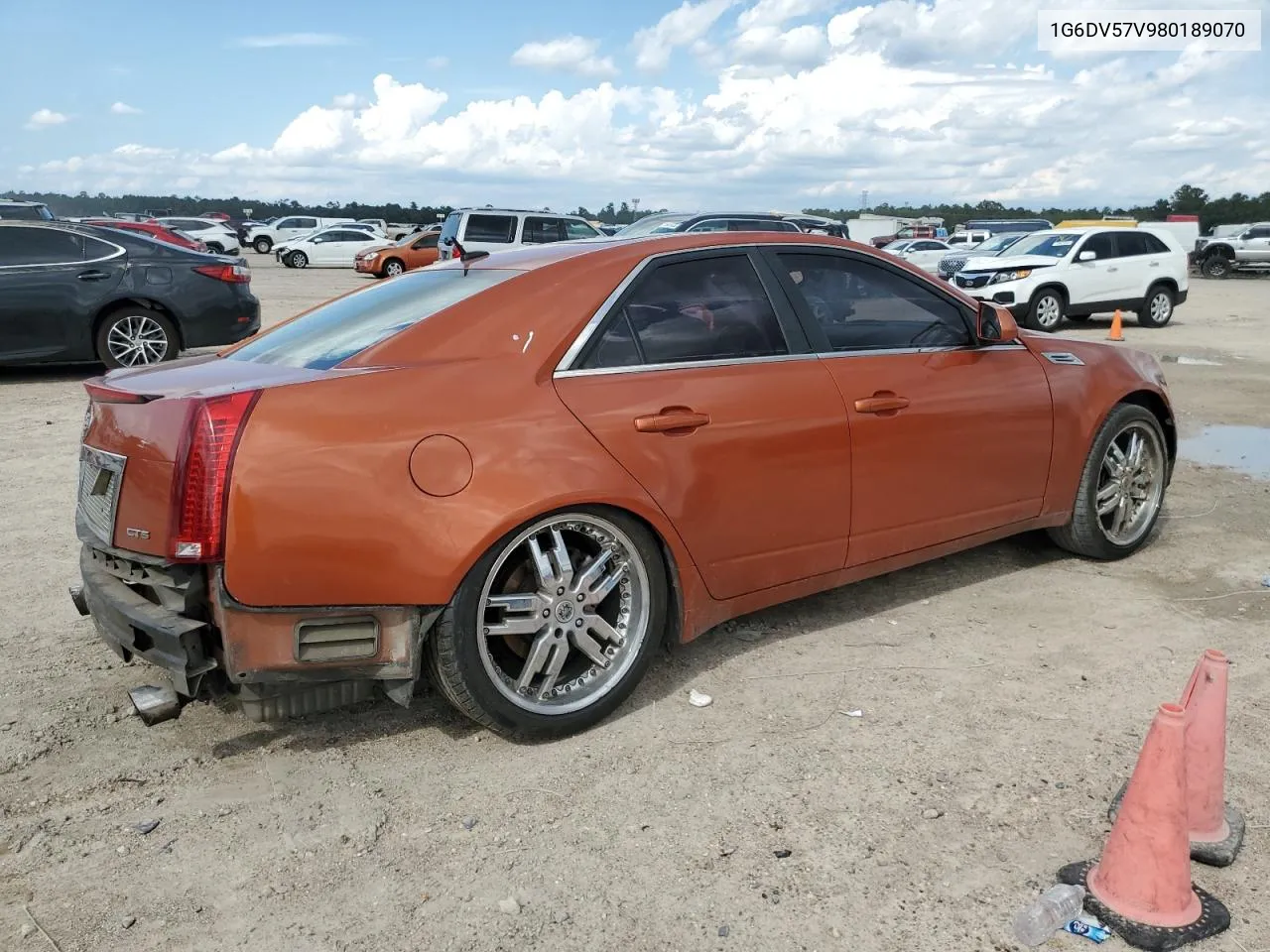 2008 Cadillac Cts Hi Feature V6 VIN: 1G6DV57V980189070 Lot: 73094124