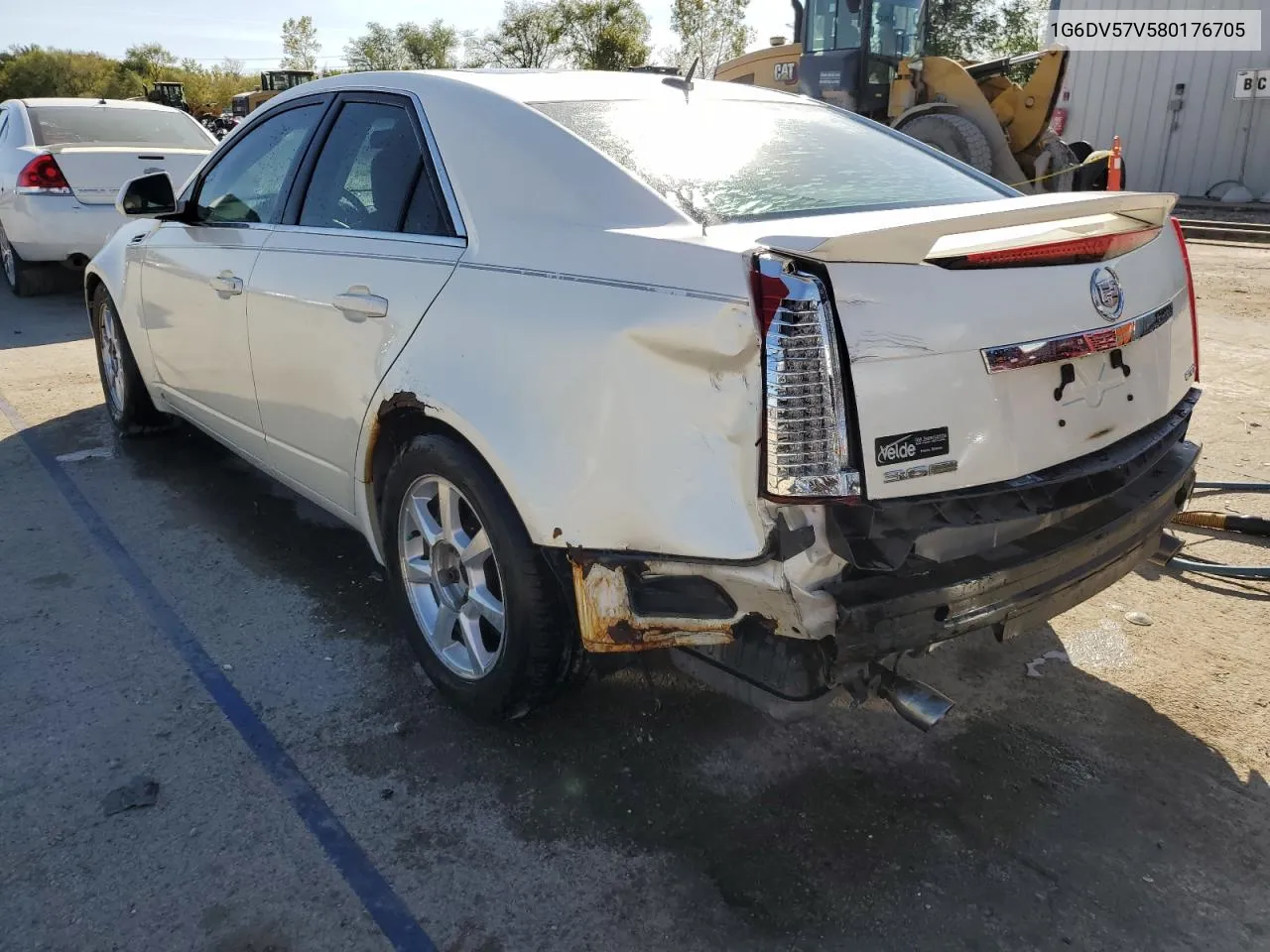 2008 Cadillac Cts Hi Feature V6 VIN: 1G6DV57V580176705 Lot: 74282714