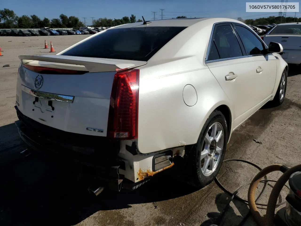 2008 Cadillac Cts Hi Feature V6 VIN: 1G6DV57V580176705 Lot: 74282714