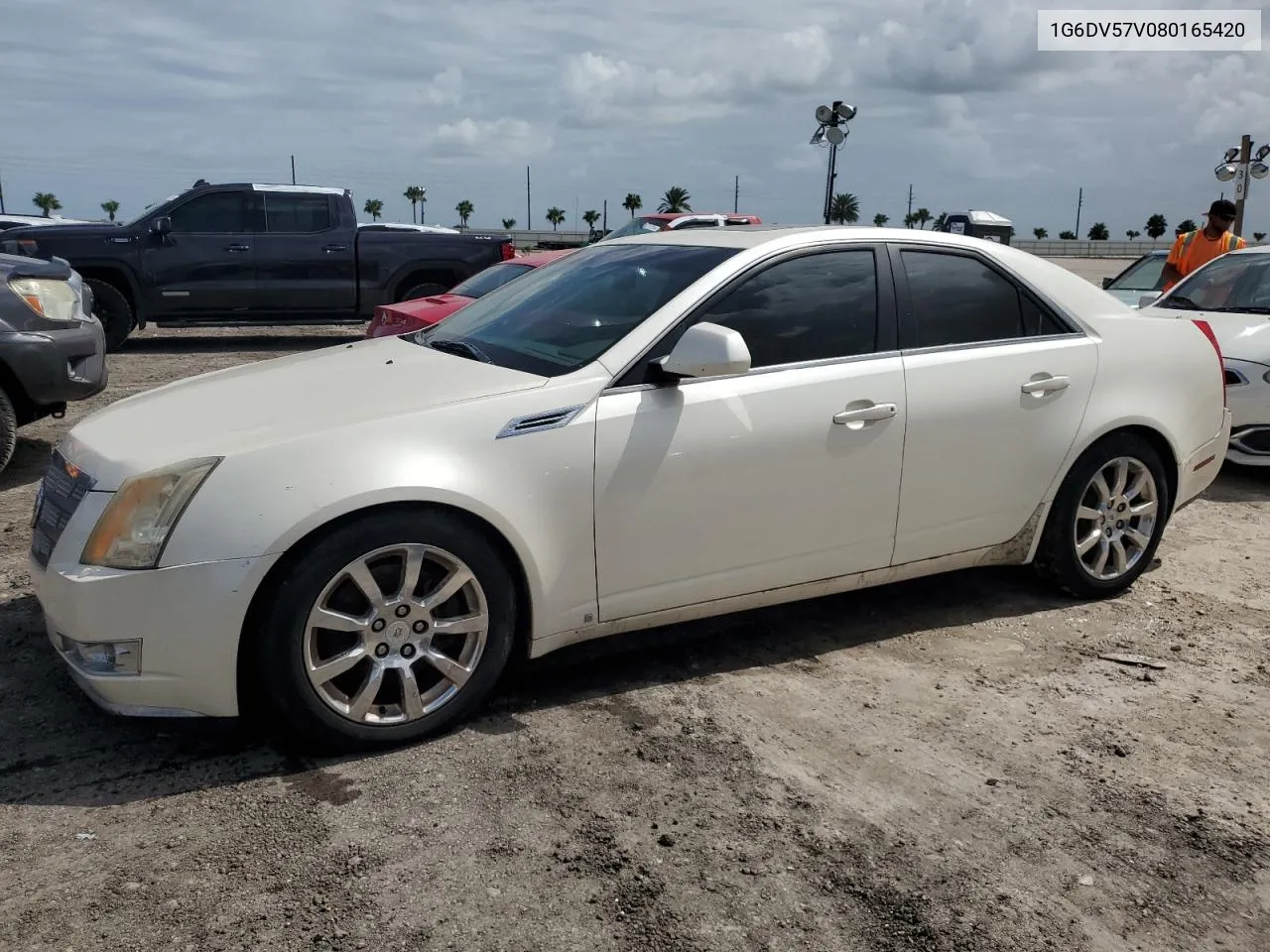 2008 Cadillac Cts Hi Feature V6 VIN: 1G6DV57V080165420 Lot: 75399164