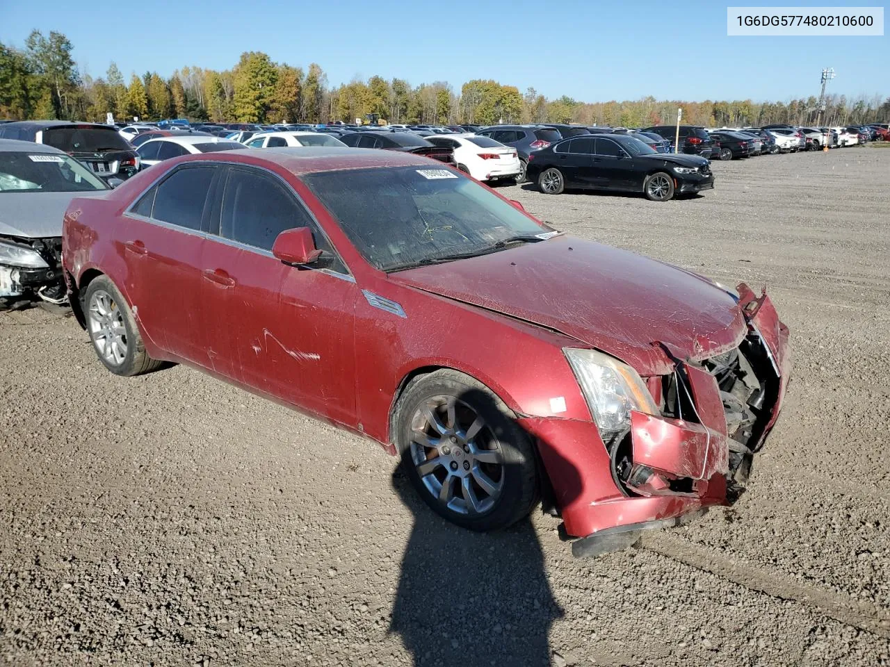 2008 Cadillac Cts VIN: 1G6DG577480210600 Lot: 76940234