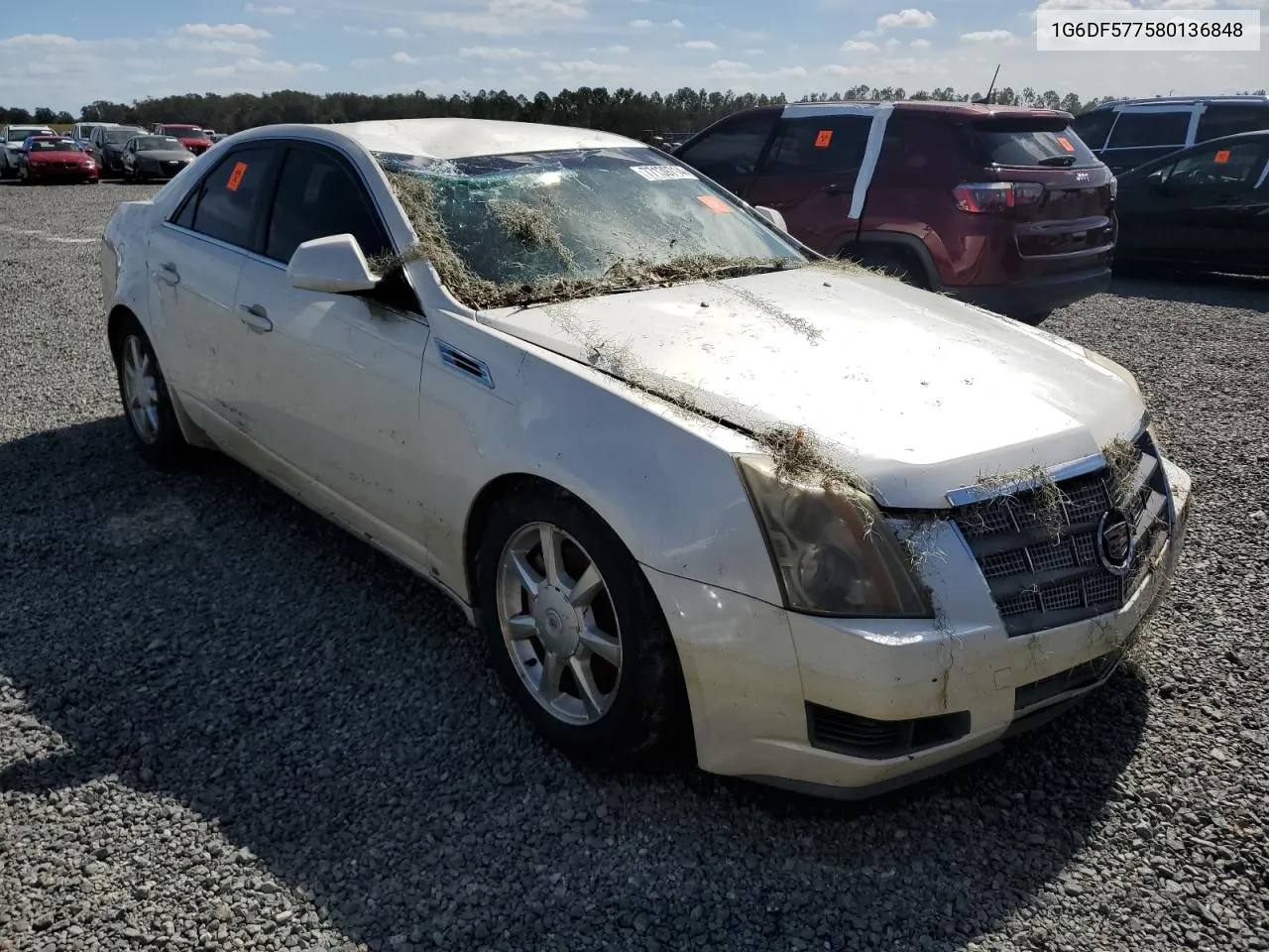 2008 Cadillac Cts VIN: 1G6DF577580136848 Lot: 77139714