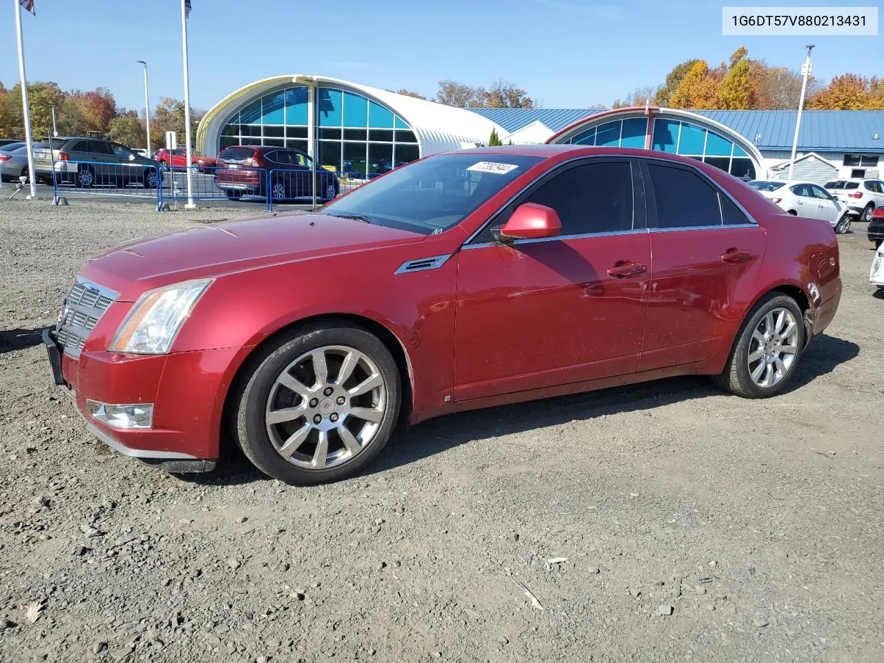 2008 Cadillac Cts Hi Feature V6 VIN: 1G6DT57V880213431 Lot: 77392944