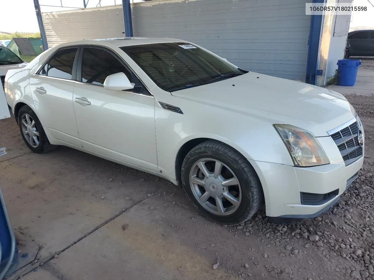 2008 Cadillac Cts Hi Feature V6 VIN: 1G6DR57V180215598 Lot: 77499054