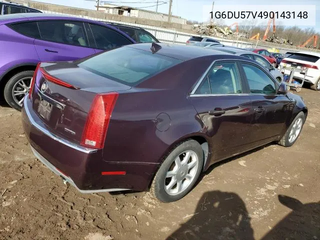 2009 Cadillac Cts Hi Feature V6 VIN: 1G6DU57V490143148 Lot: 61621814