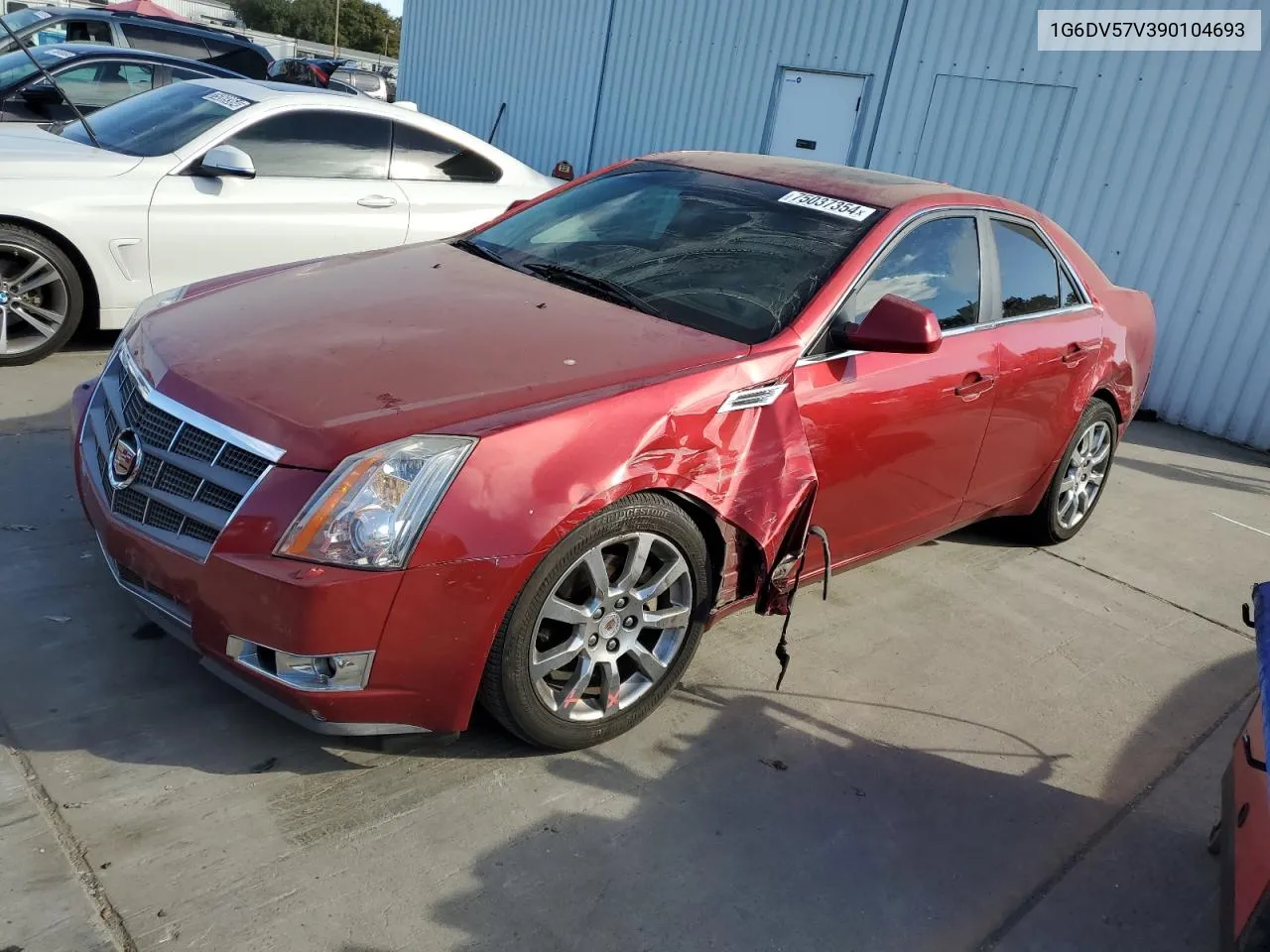 2009 Cadillac Cts Hi Feature V6 VIN: 1G6DV57V390104693 Lot: 75037354