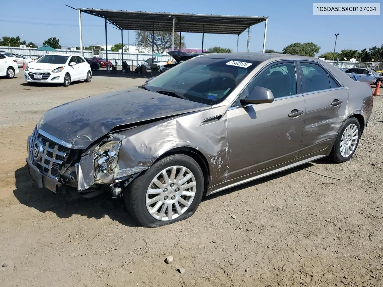 2012 Cadillac Cts VIN: 1G6DA5E5XC0137034 Lot: 71480124