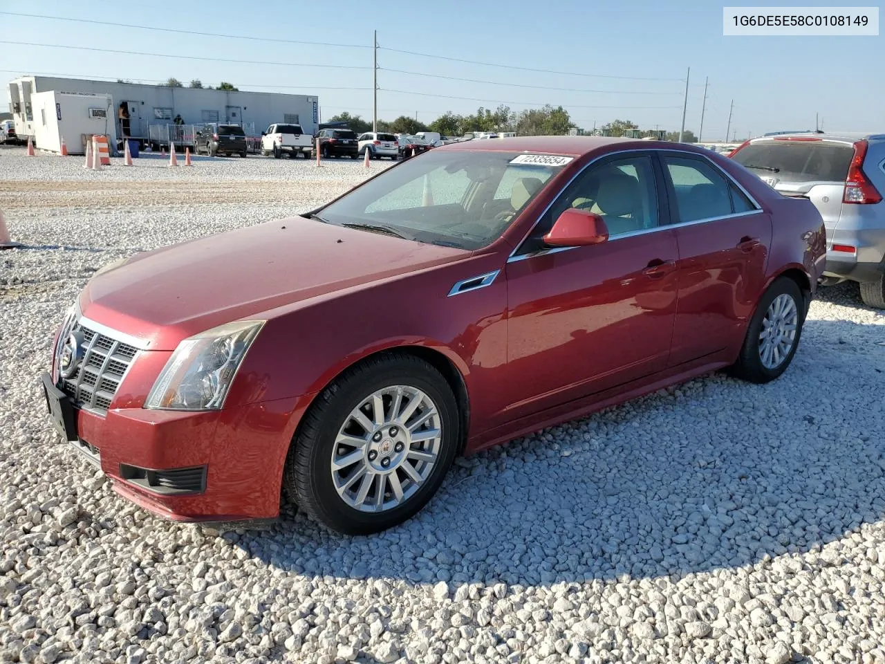 2012 Cadillac Cts Luxury Collection VIN: 1G6DE5E58C0108149 Lot: 72335654