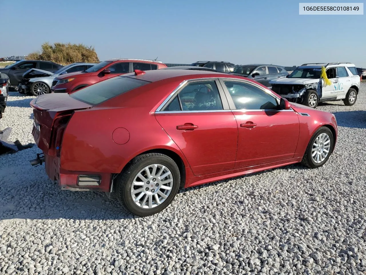 2012 Cadillac Cts Luxury Collection VIN: 1G6DE5E58C0108149 Lot: 72335654