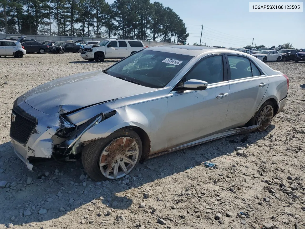 2016 Cadillac Cts VIN: 1G6AP5SX1G0123505 Lot: 74794124