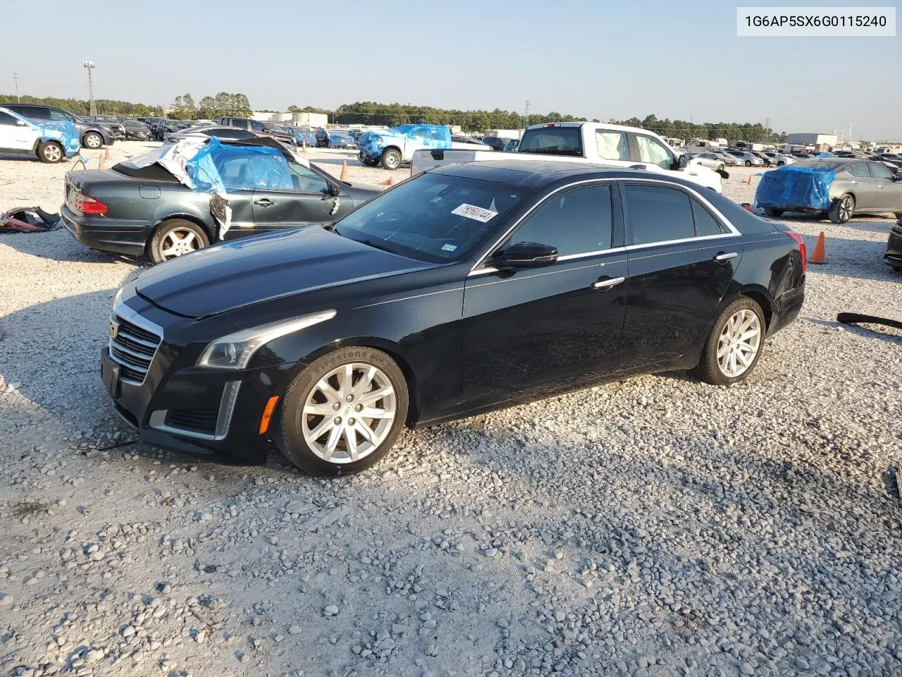 2016 Cadillac Cts VIN: 1G6AP5SX6G0115240 Lot: 75260744