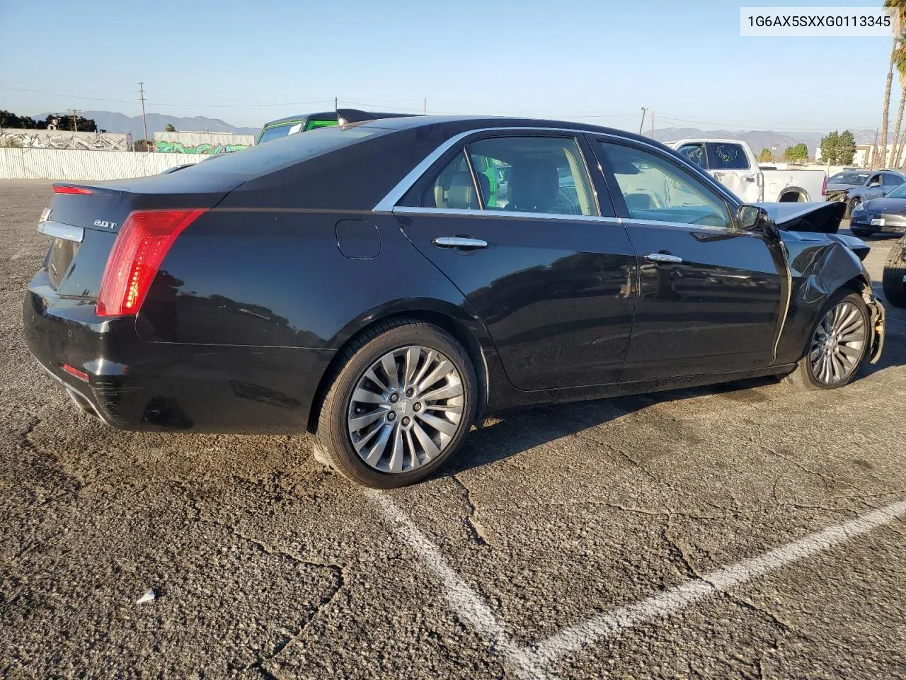 2016 Cadillac Cts Luxury Collection VIN: 1G6AX5SXXG0113345 Lot: 75320274