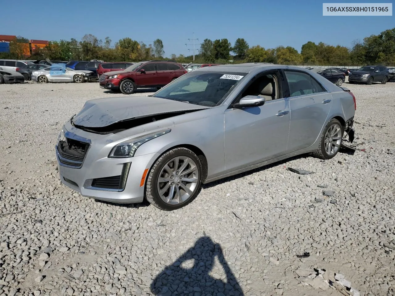 2017 Cadillac Cts Luxury VIN: 1G6AX5SX8H0151965 Lot: 75341234