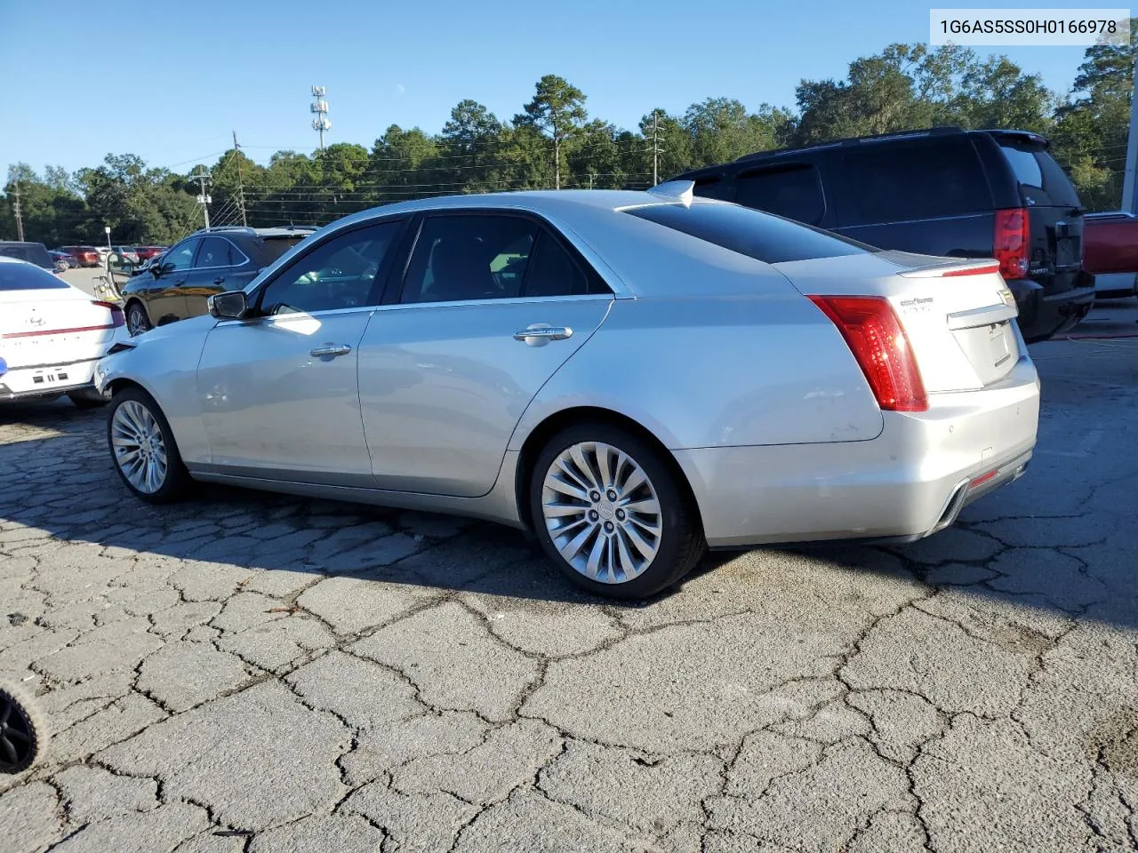 2017 Cadillac Cts Premium Luxury VIN: 1G6AS5SS0H0166978 Lot: 75894274