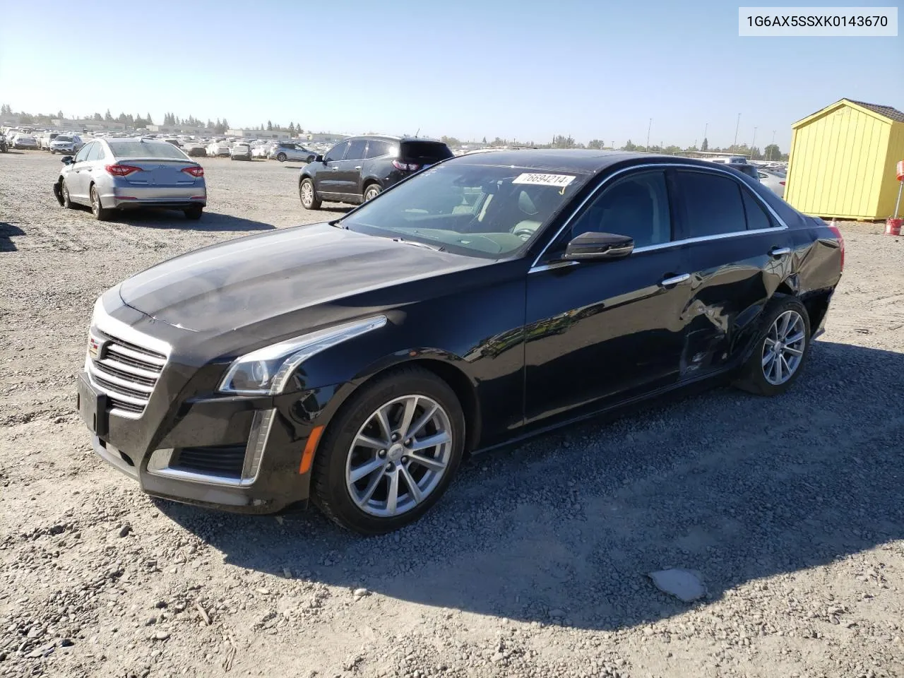 2019 Cadillac Cts Luxury VIN: 1G6AX5SSXK0143670 Lot: 76694214