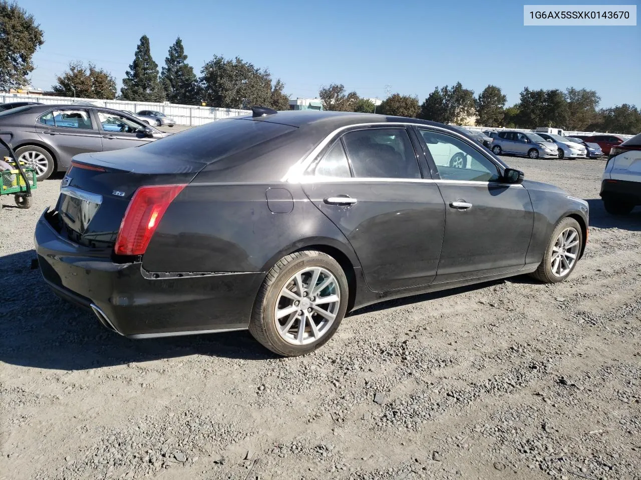 2019 Cadillac Cts Luxury VIN: 1G6AX5SSXK0143670 Lot: 76694214