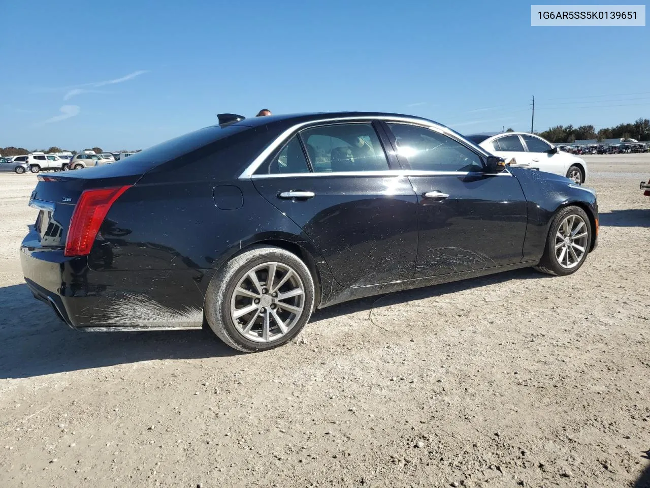 2019 Cadillac Cts Luxury VIN: 1G6AR5SS5K0139651 Lot: 78014284