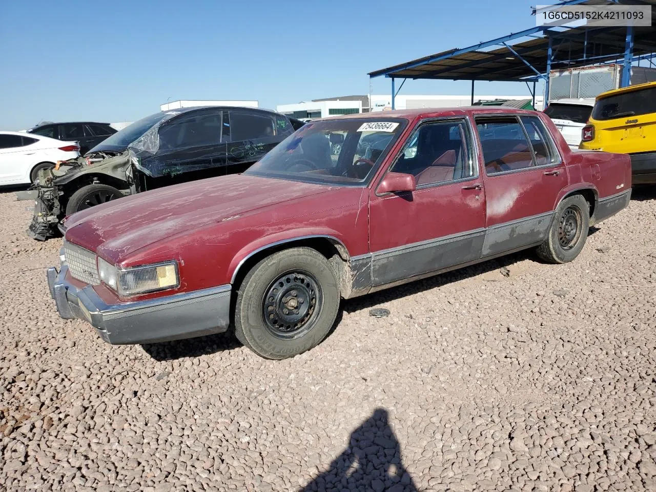 1989 Cadillac Deville VIN: 1G6CD5152K4211093 Lot: 75436664