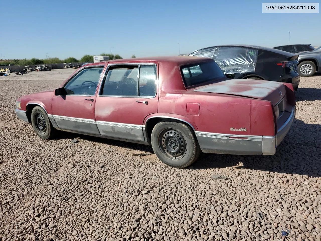 1989 Cadillac Deville VIN: 1G6CD5152K4211093 Lot: 75436664