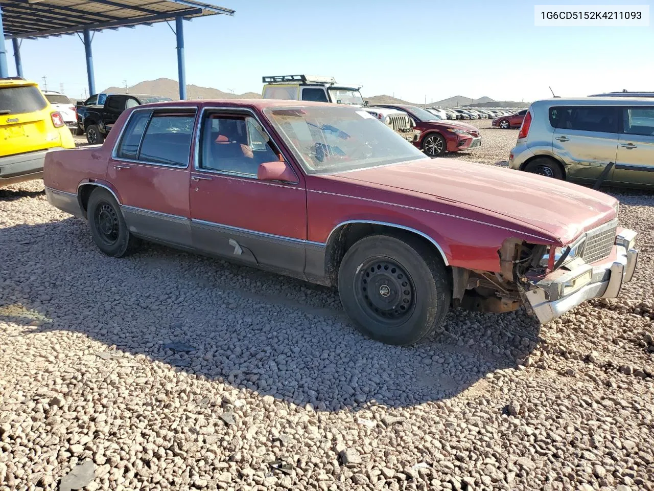 1989 Cadillac Deville VIN: 1G6CD5152K4211093 Lot: 75436664