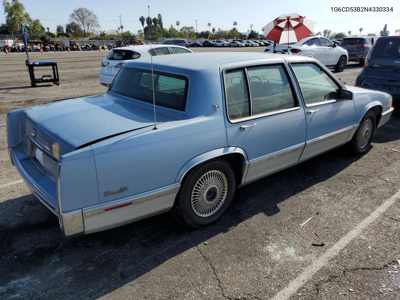 1992 Cadillac Deville VIN: 1G6CD53B2N4330334 Lot: 52239684