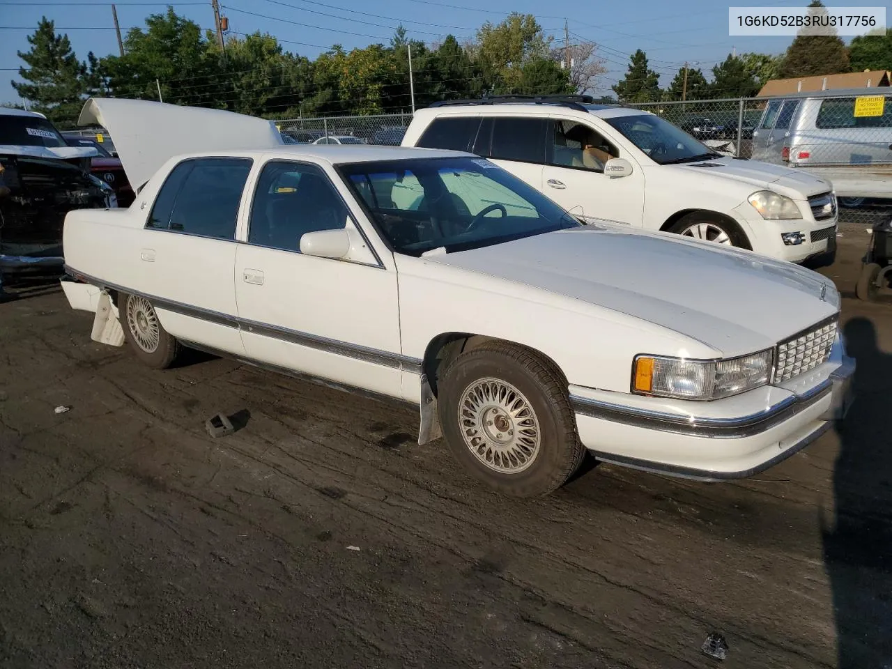 1994 Cadillac Deville VIN: 1G6KD52B3RU317756 Lot: 65489264