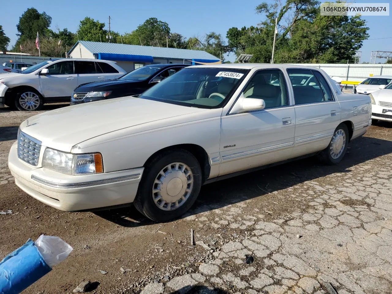 1998 Cadillac Deville VIN: 1G6KD54YXWU708674 Lot: 67453624