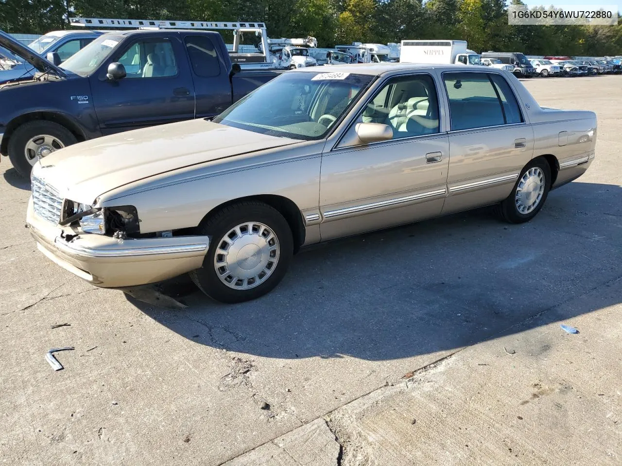 1998 Cadillac Deville VIN: 1G6KD54Y6WU722880 Lot: 76734684