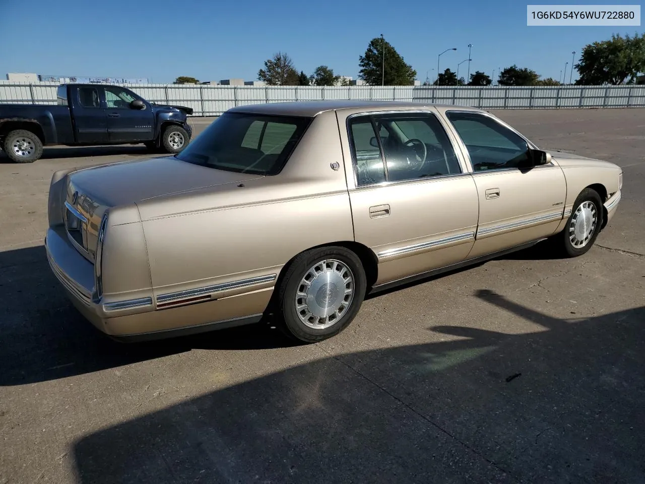 1998 Cadillac Deville VIN: 1G6KD54Y6WU722880 Lot: 76734684