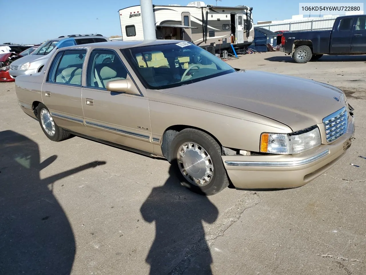 1998 Cadillac Deville VIN: 1G6KD54Y6WU722880 Lot: 76734684